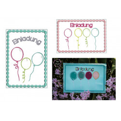 ITH Postkarte - Einladung Luftballons